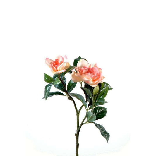 Gardenia artificielle fleur coupée - création florale intérieur - H.65cm pêche G4