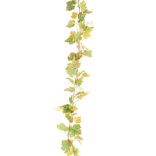 Guirlande artificielle de vigne automne 117 feuilles - décoration d'intérieur - H.200cm N4