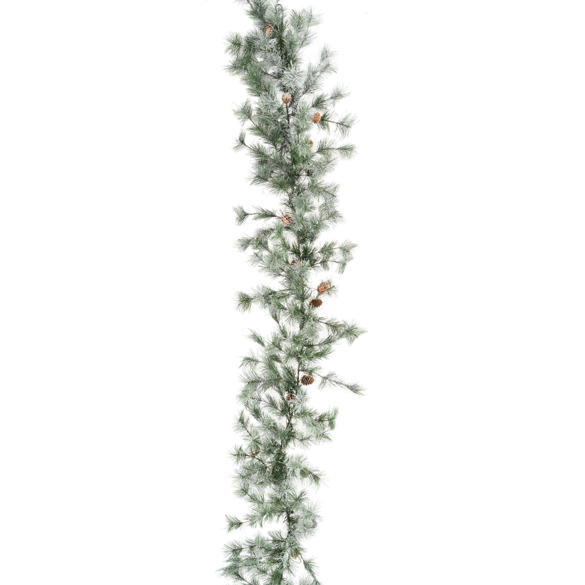 Guirlande artificielle pailletée avec pommes de pin - déco noël - H.270cm chariot noel