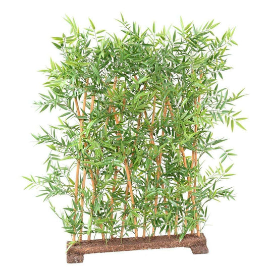 Haie artificielle Bambou Japanese Plast UV - extérieur - H.110cm socle bois 70cm