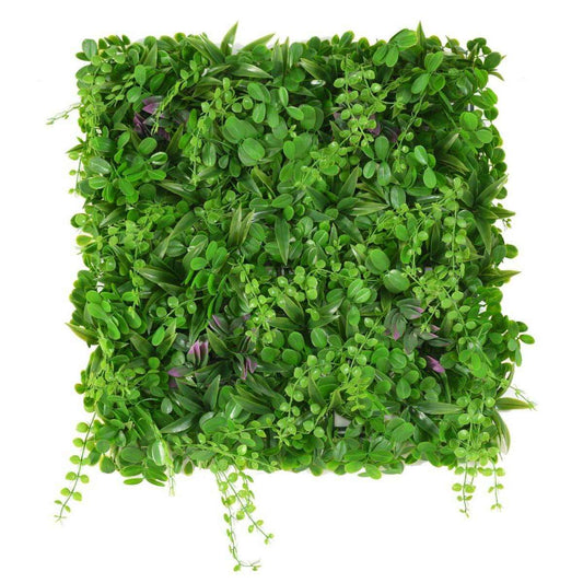 Mur végétal plaque de feuillage artificiel - décoration murale - 50x50cm vert - B5
