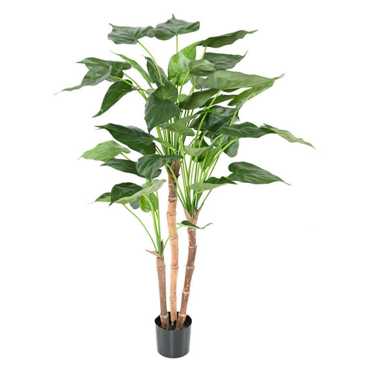 Plante artificielle Alocasia Cucullata - plante tropicale d'intérieur - H.110cm A