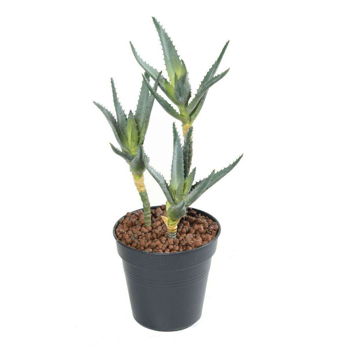 Plante artificielle Aloe en piquet set de 3 - cactus artificiel - H.35cm vert A2