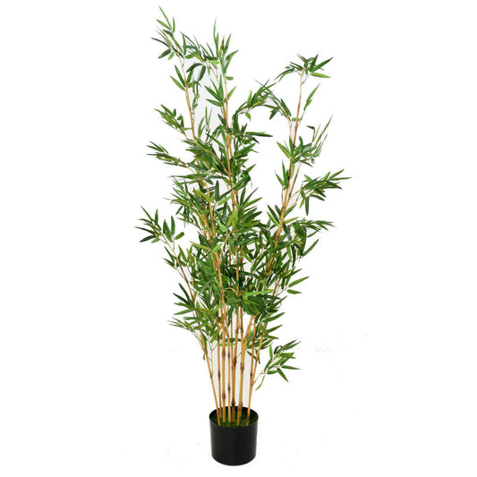 Plante artificielle bambou cannes chaume - plante d'intérieur - H.150cm vert