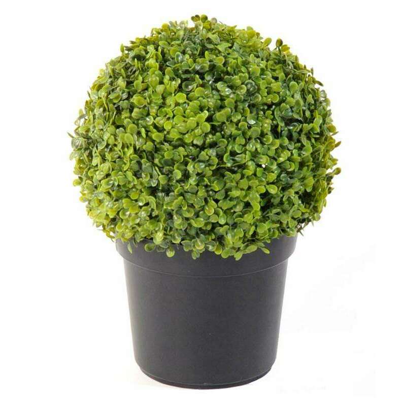 Plante artificielle Buis en pot - intérieur extérieur -H.38 cm vert ETG MEZZA