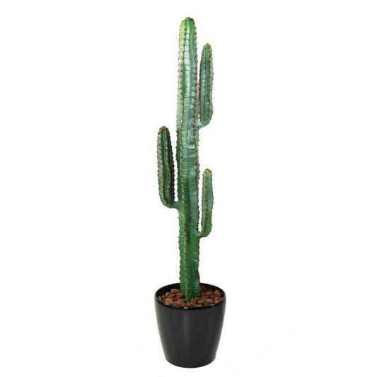 Plante artificielle Cactus 3 branches - Plante synthétique intérieur - H.150cm vert C