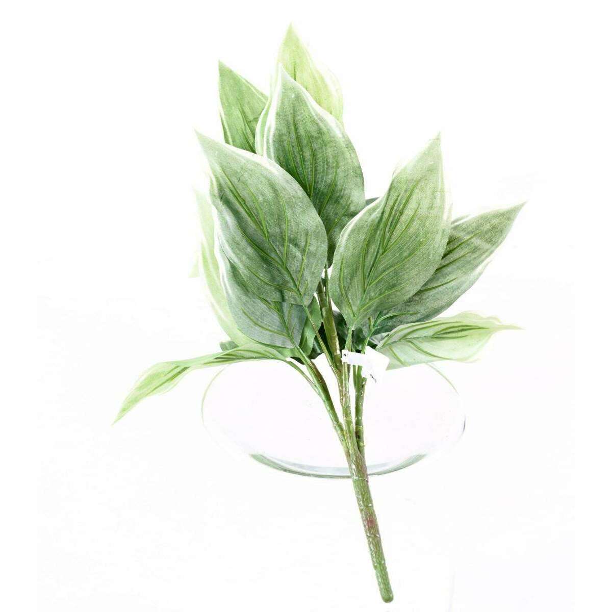 Plante artificielle Hosta en piquet - plante d'intérieur - H.60cm vert blanc - H2