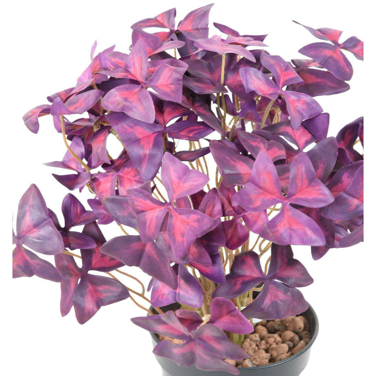 Plante artificielle Trèfle Oxalis en piquet - décoration d'intérieur - H.30cm pourpre K2