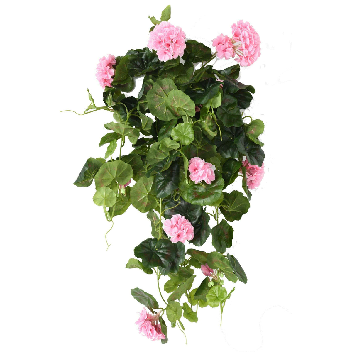 Plante fleurie artificielle Chute de Géranium - décoration d'intérieur - H.60cm rose G5