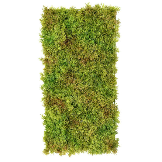 Plaque Mousse artificielle anti-UV - mur végétal intérieur extérieur - L.50x25cm vert  ETG MEZZA