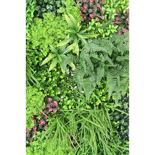 Plaque végétale artificielle K plantes UV résistant - décoration murale - 100x100cm