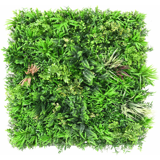 Plaque végétale artificielle O plantes UV résistant - décoration murale - 100x100cm