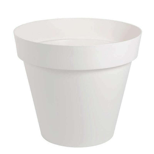 Pot pour fleur Toscane rond intérieur extérieur Ø.80cm blanc EDA PLASTIQUES