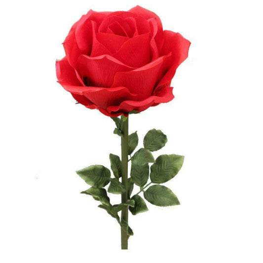 Rose artificielle géante Henriette - décoration d'intérieur - H.170xØ.75cm rouge ETG MEZZA