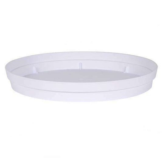 Soucoupe pour pot Toscane rond Ø.80cm - intérieur extérieur - Ø.54cm blanc EDA PLASTIQUES
